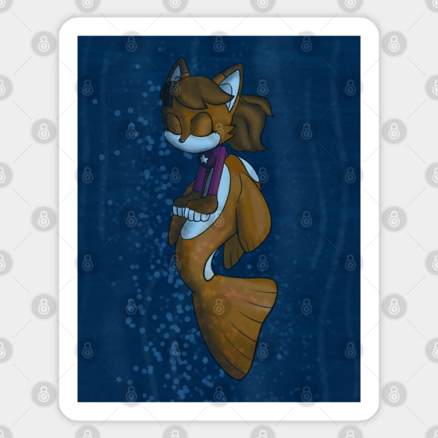 Merfox Cinder Sticker by Firestorm Fox